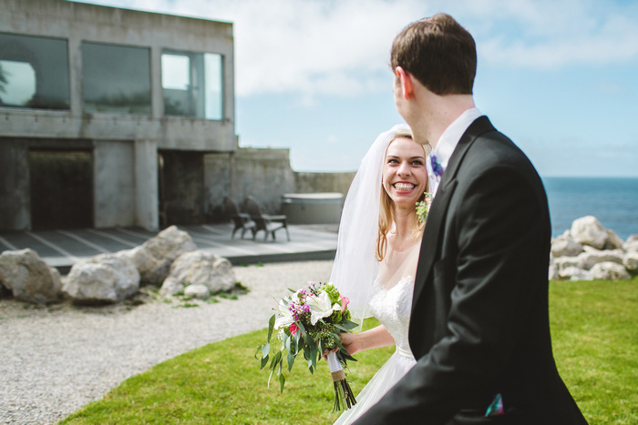 bride and groom exiting ceremony