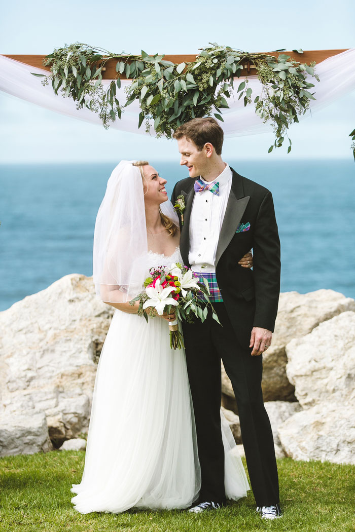 bride and groom portrait