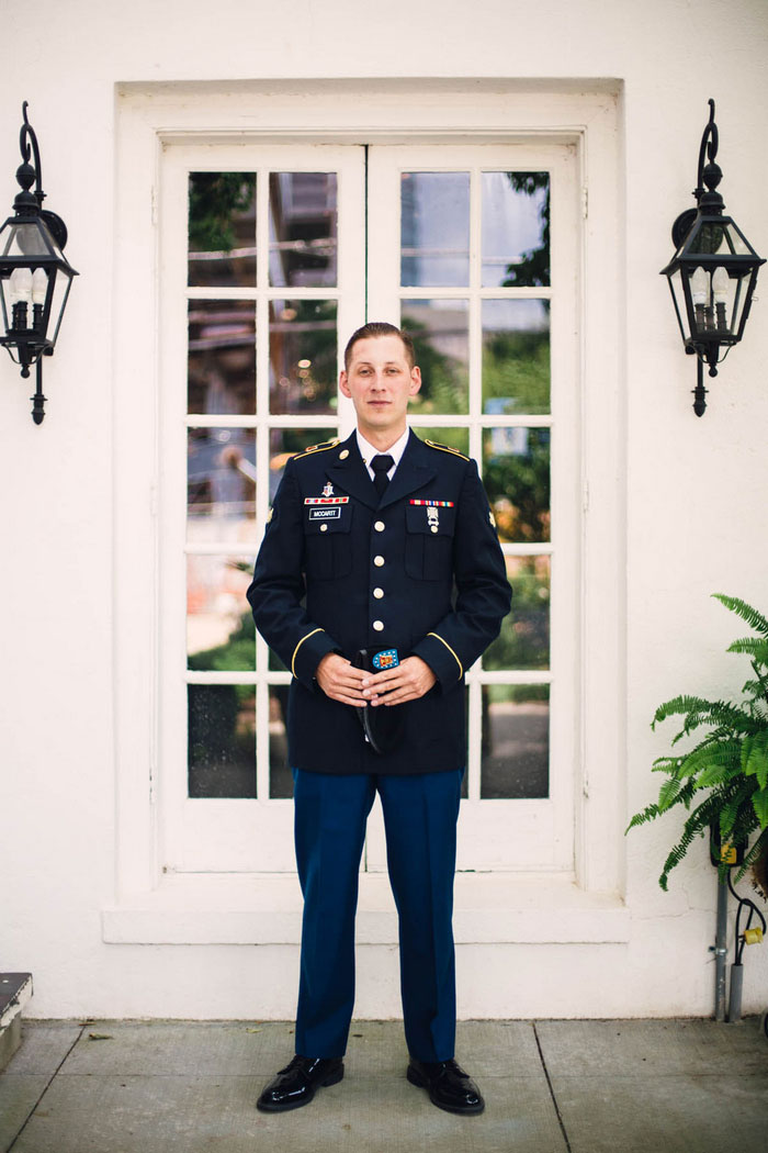 groom in Navy uniform