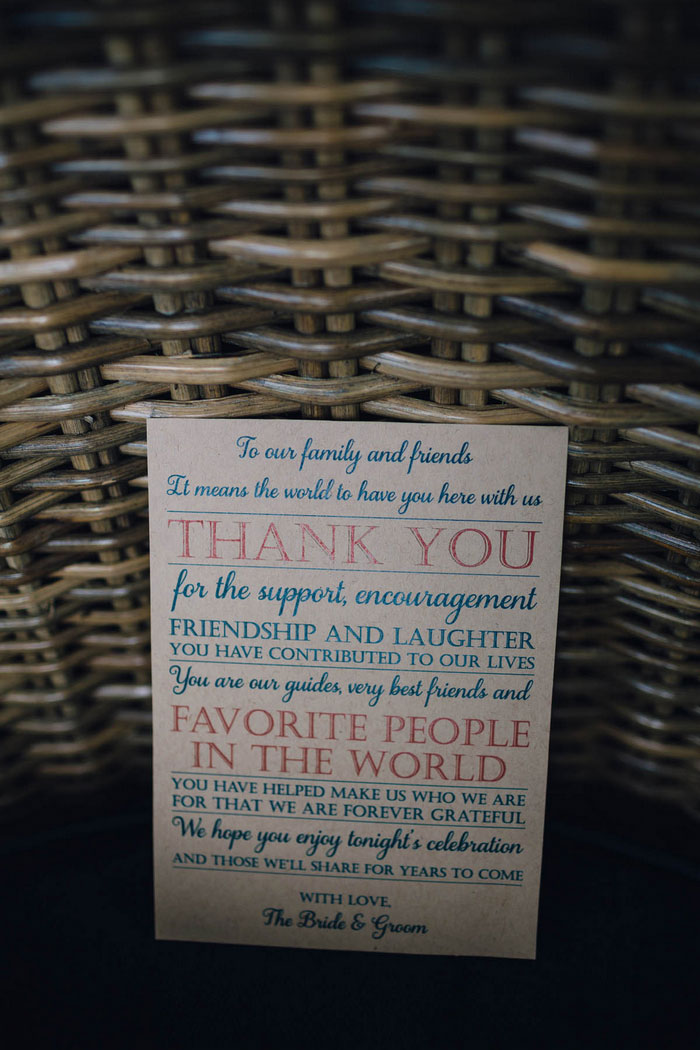 wedding thank you card