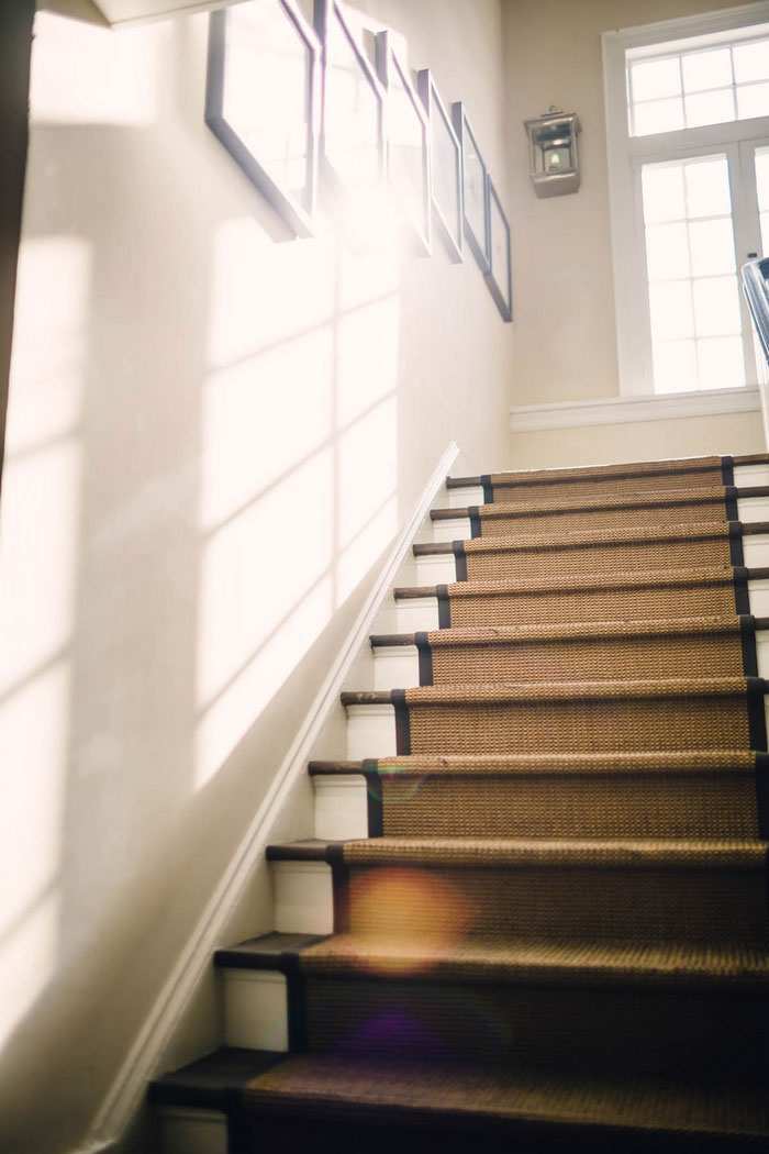 sunlight on staircase