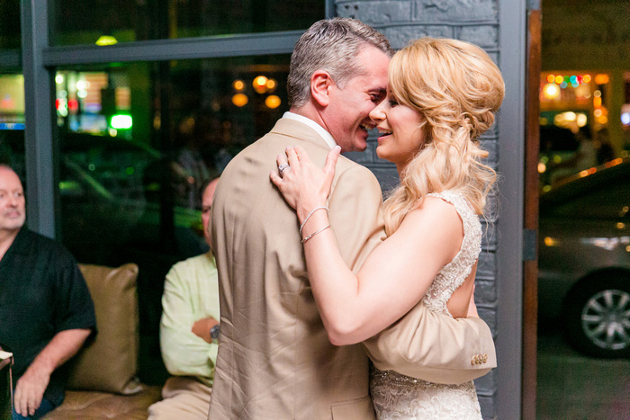 bride and groom first dance