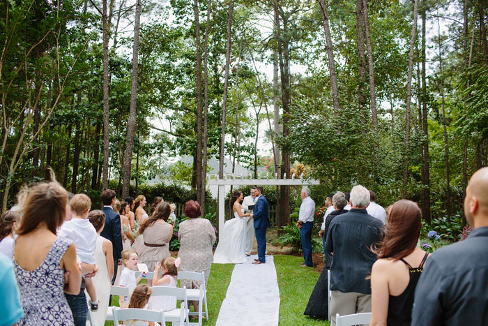 backyard wedding ceremony