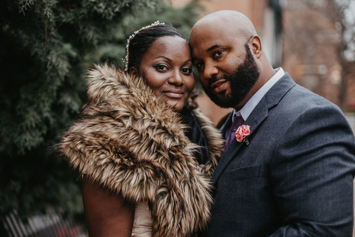 bride and groom portrait