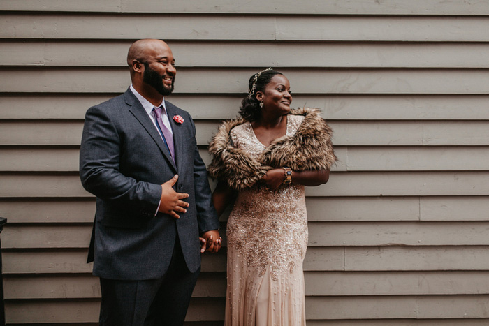 bride and groom portrait