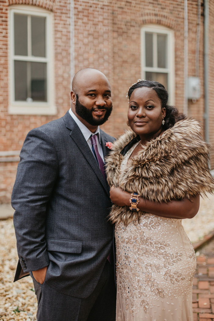 bride and groom portrait