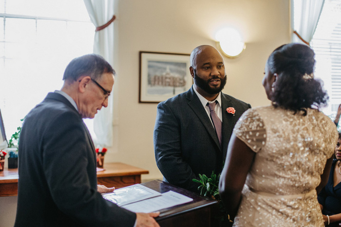 courthouse wedding ceremony