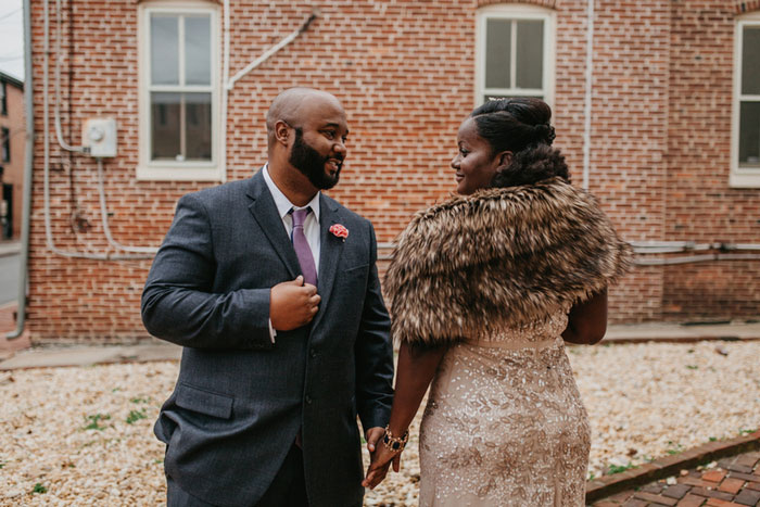 bride and groom portrait