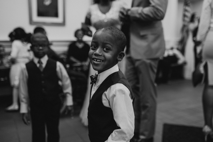 little boy in vest and bow tie