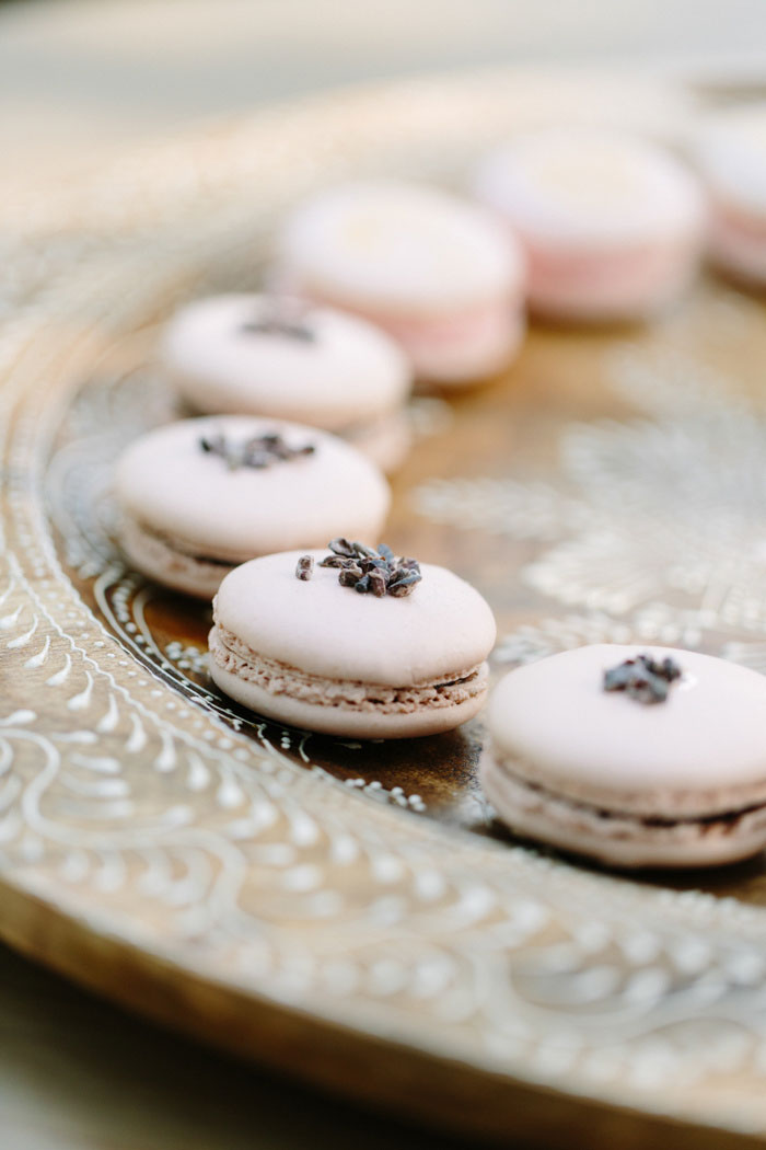 macarons on tray