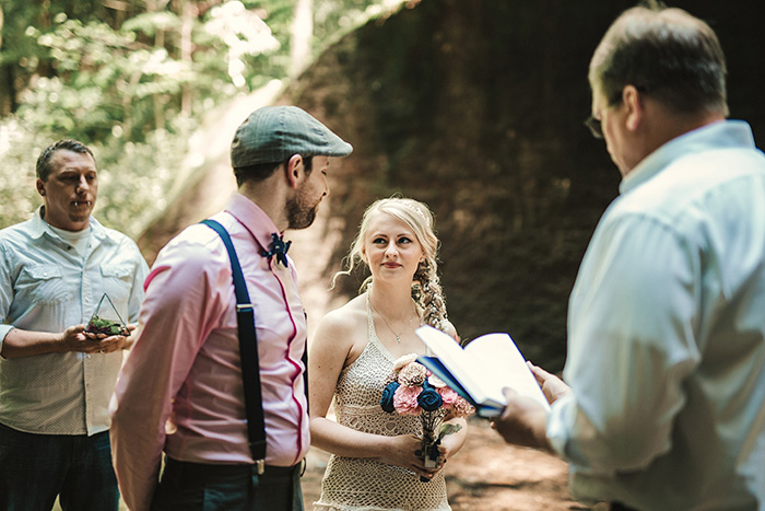 waterfall wedding ceremony 