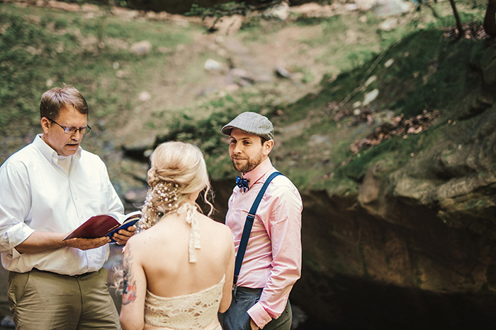 waterfall wedding ceremony 