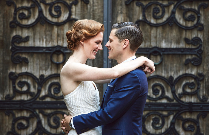 bride and groom portrait