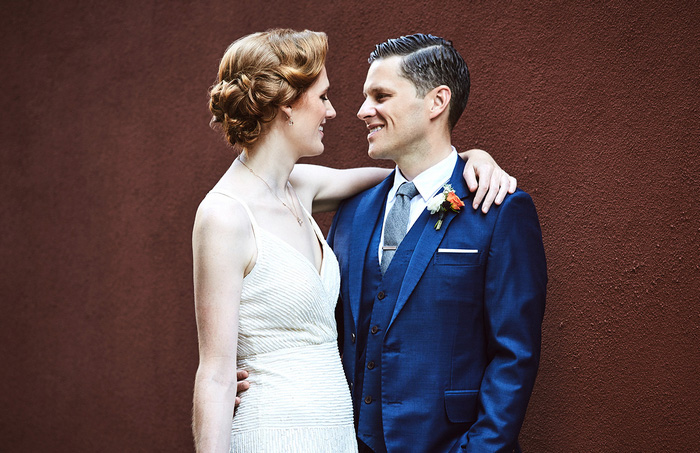 bride and groom portrait