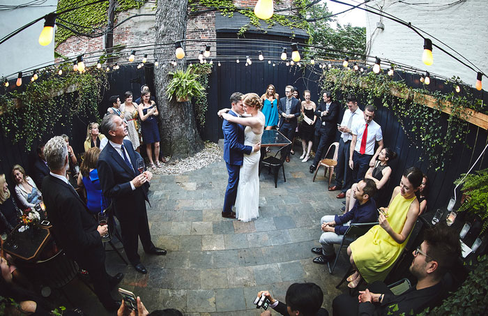 bride and groom first dance