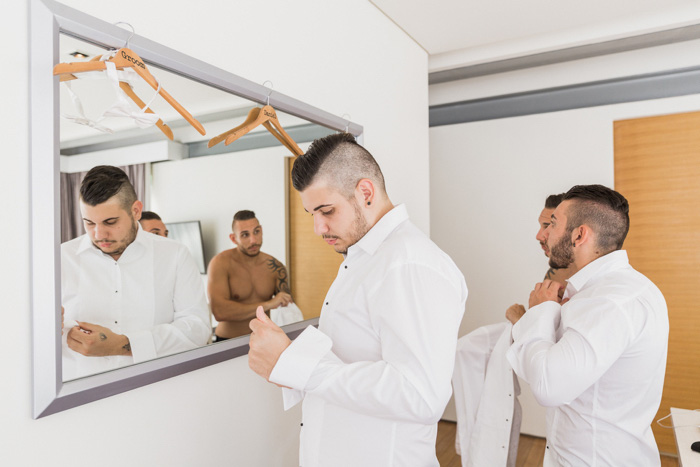 groom getting ready