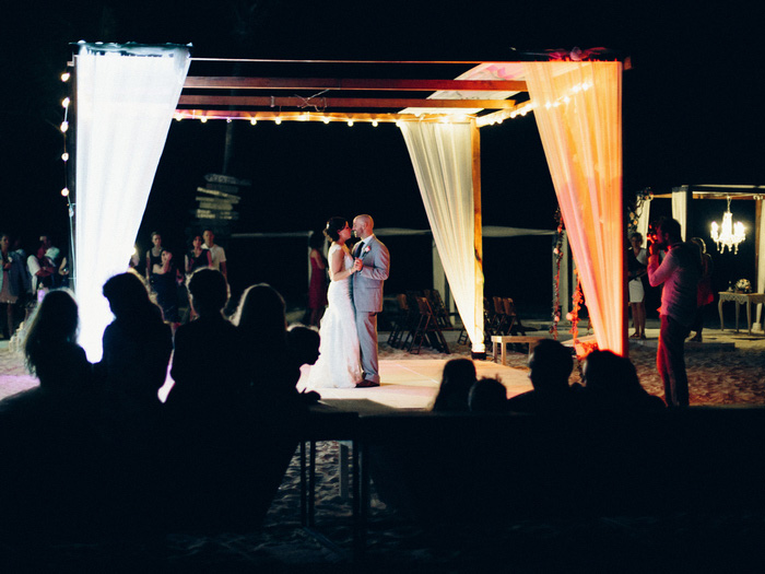 bride and groom first dance