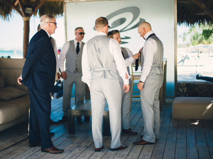 groomsmen getting ready