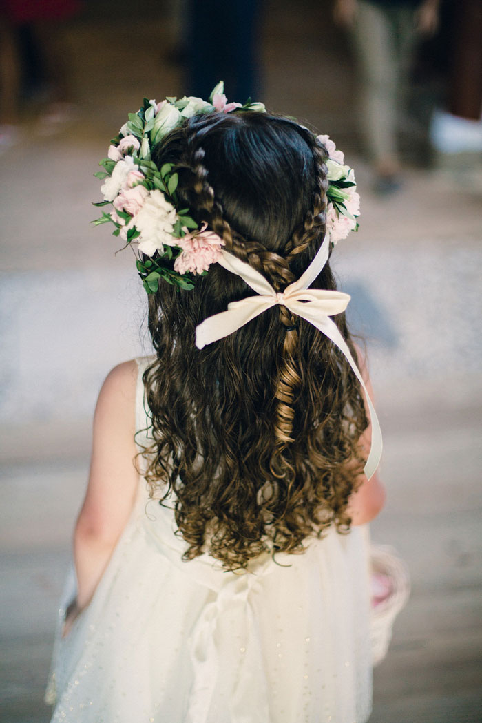 flower girl's hair