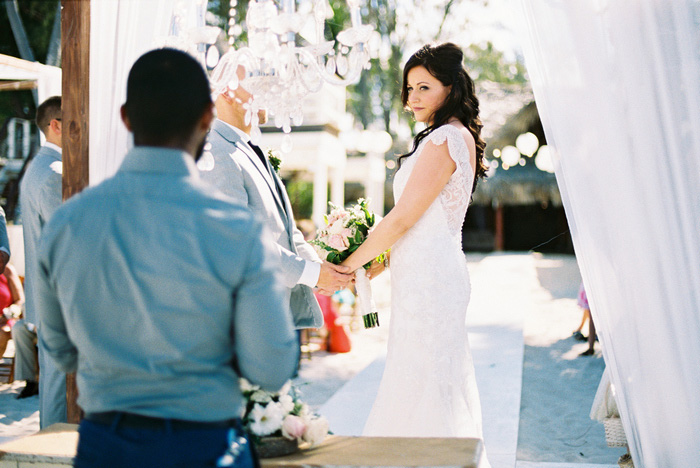 bride during wedding ceremony