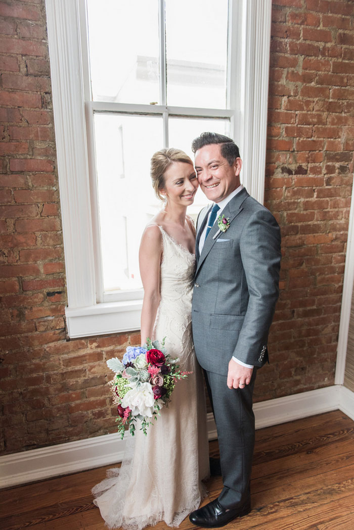 bride and groom portrait 