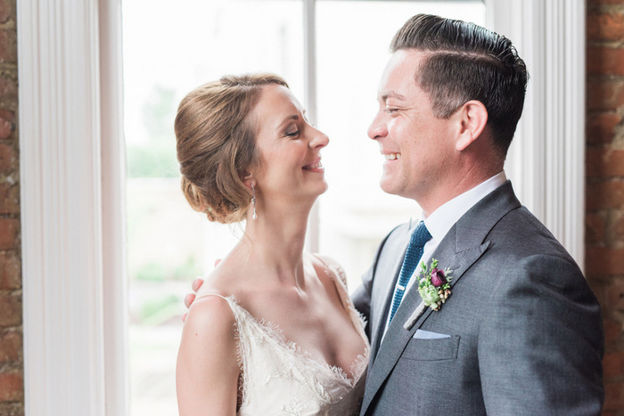 bride and groom portrait 