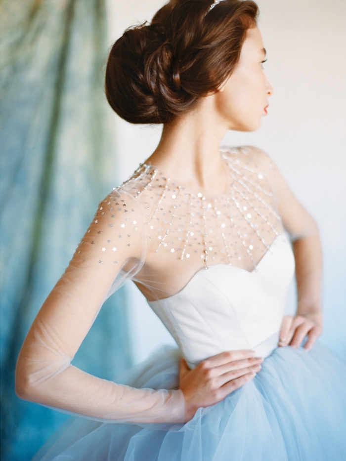 winter glitter wedding dress