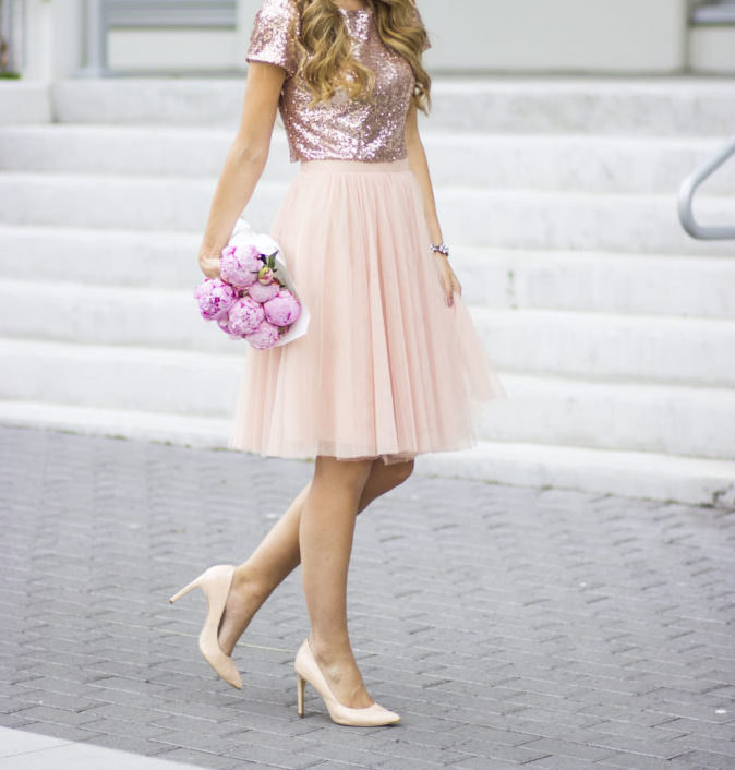 rose gold tutu skirt