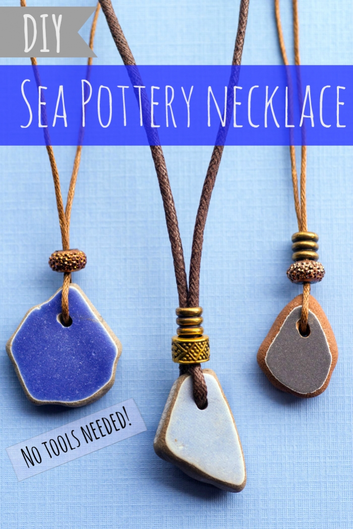 sea pottery necklace