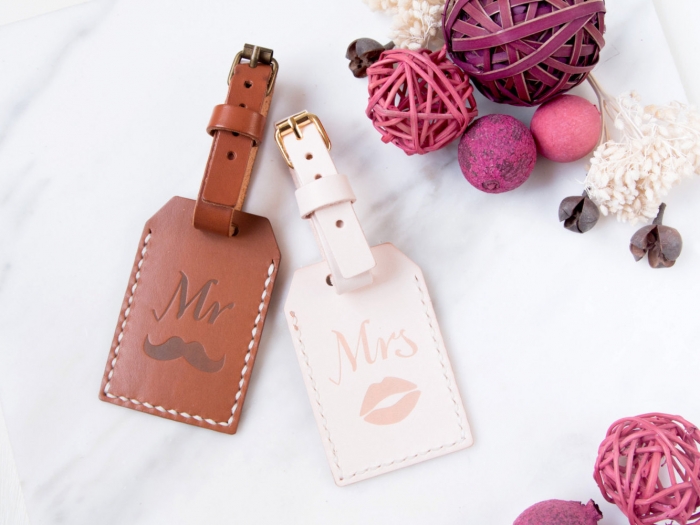 luggage tags mr. and mrs