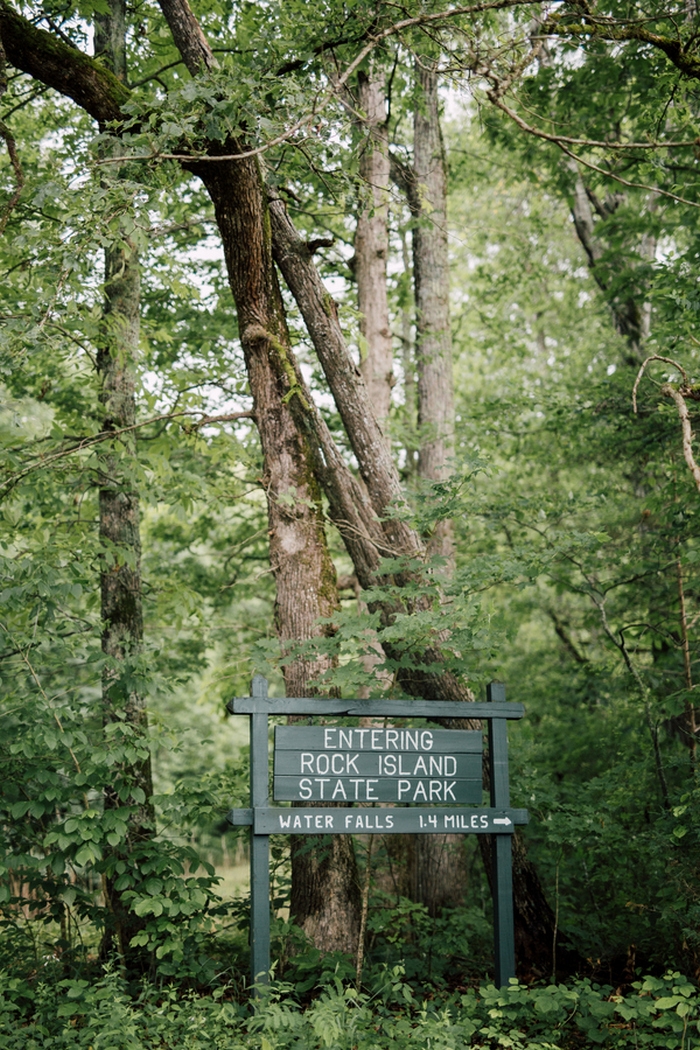 intimate waterfall wedding ceremony