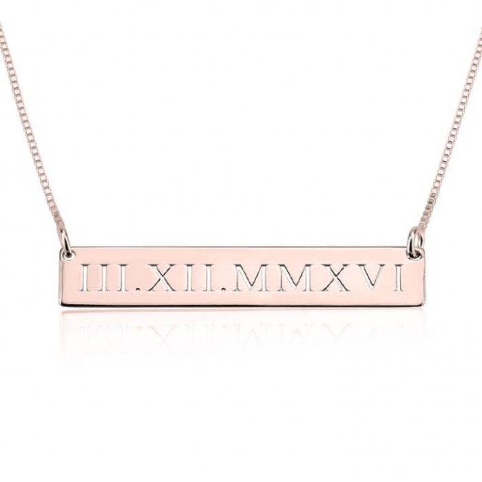 personalized pendants bar necklace