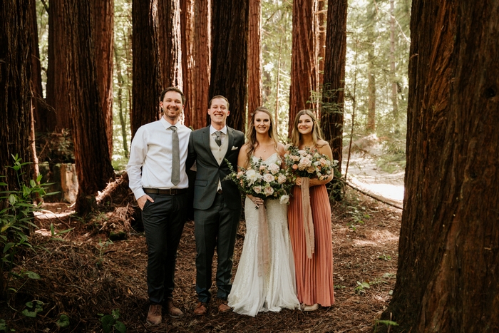 california forest wedding