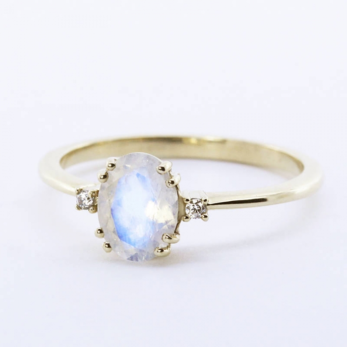 moonstone engagement ring etsy 