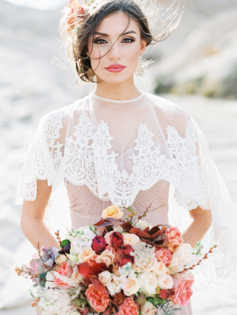 Elegant Pearls Short Bridal Cape for Sale