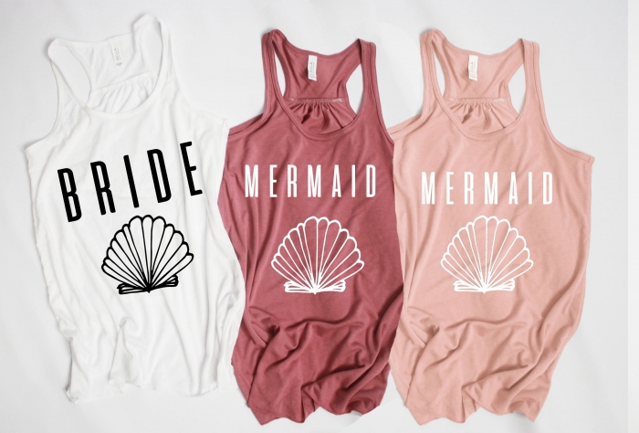 mermaid bridesmaid shirts