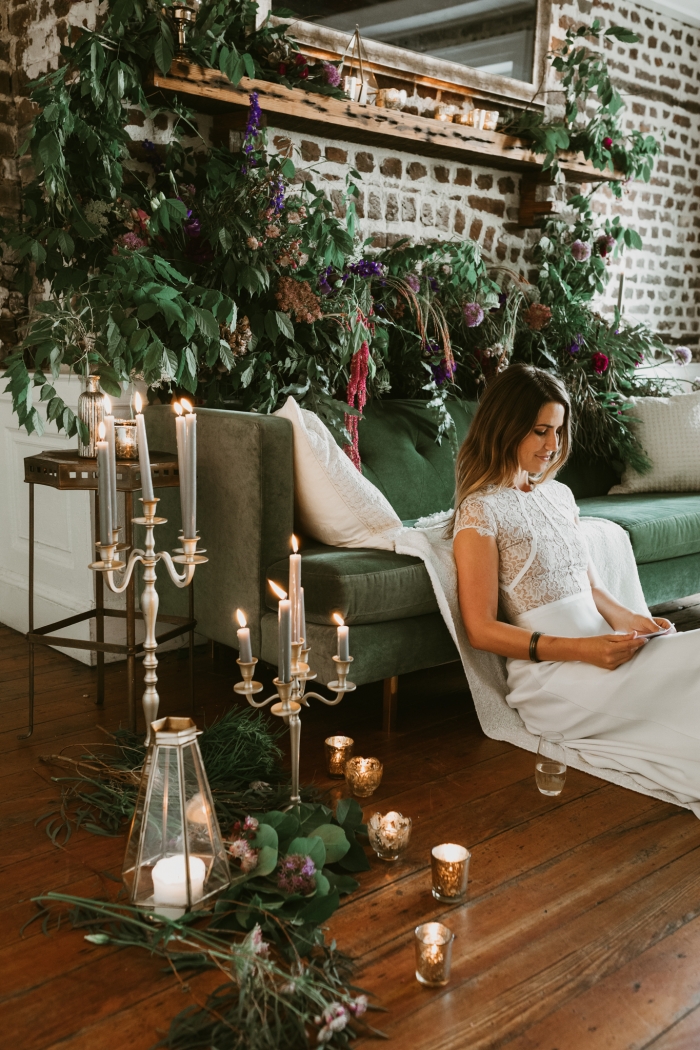 winter elopement styled shoot