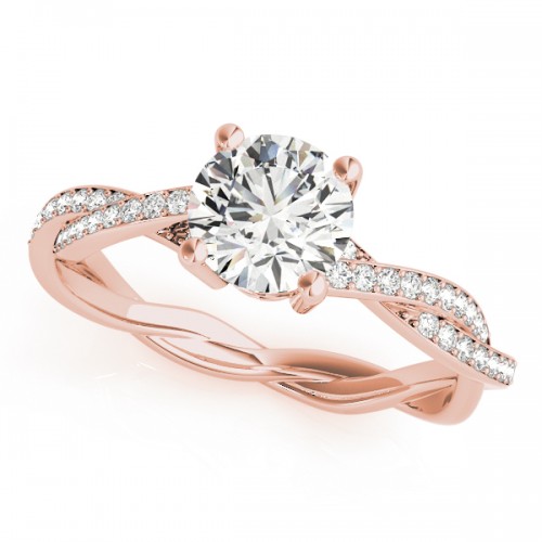 ballet ring rose gold cultured diamonds