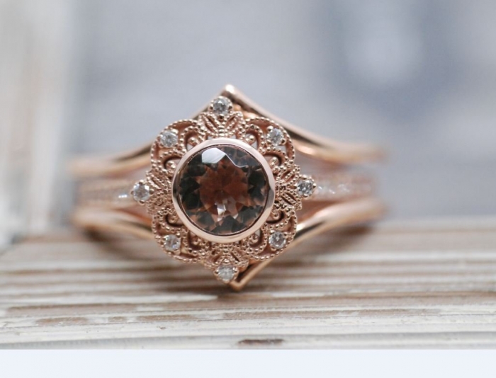 rose gold engagement ring