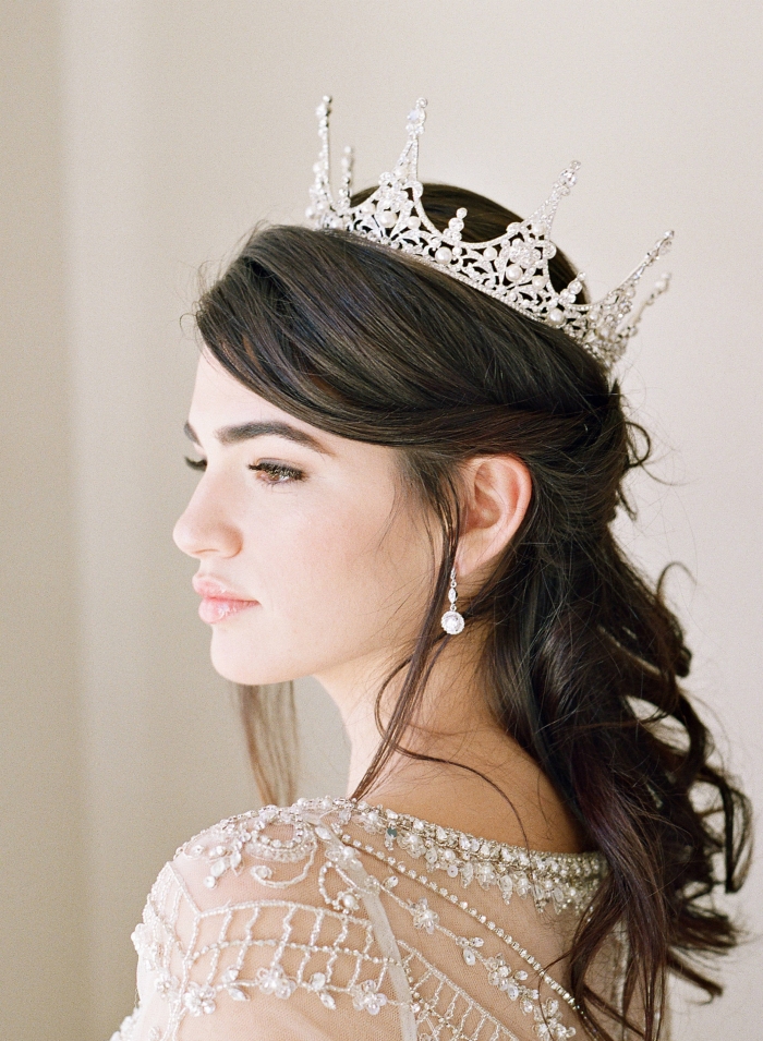 bridal headpiece tiara etsy 