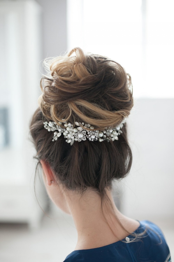 crystal bridal hairpiece