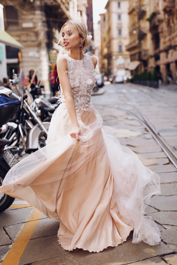 couture pink wedding dress etsy 