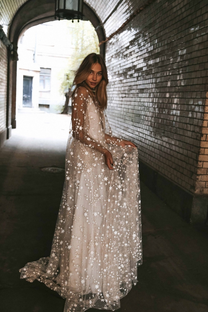 modern boho wedding dress