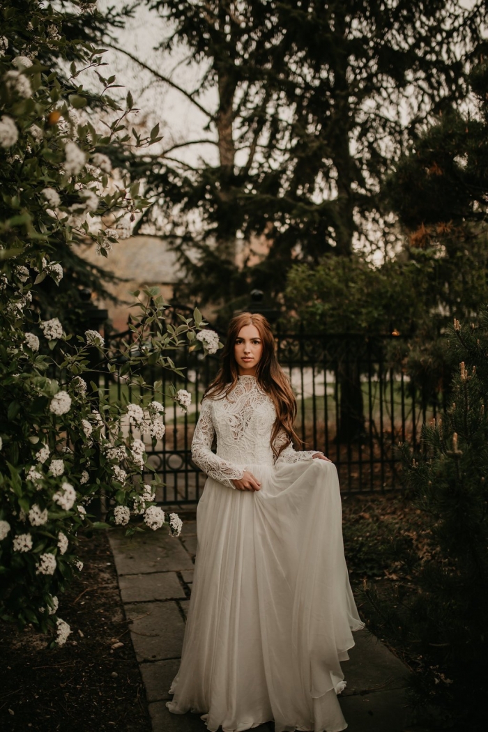 vintage wedding dress lace etsy 