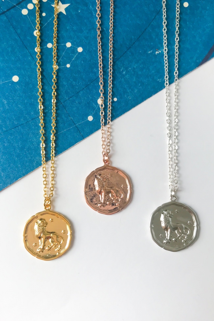 medallion necklace vintage summer style jewelry bridesmaid gift astrology etsy 