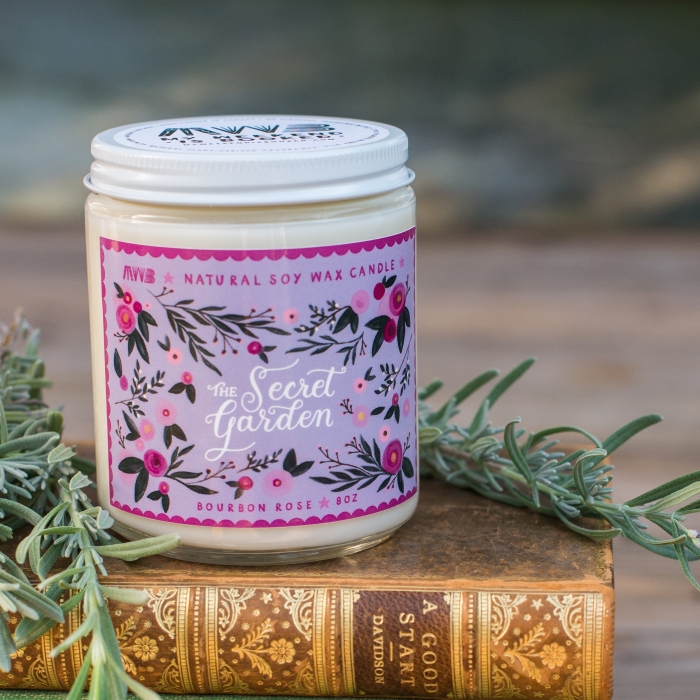 my weekend is booked secret garden natural soy candle bridesmaid gift