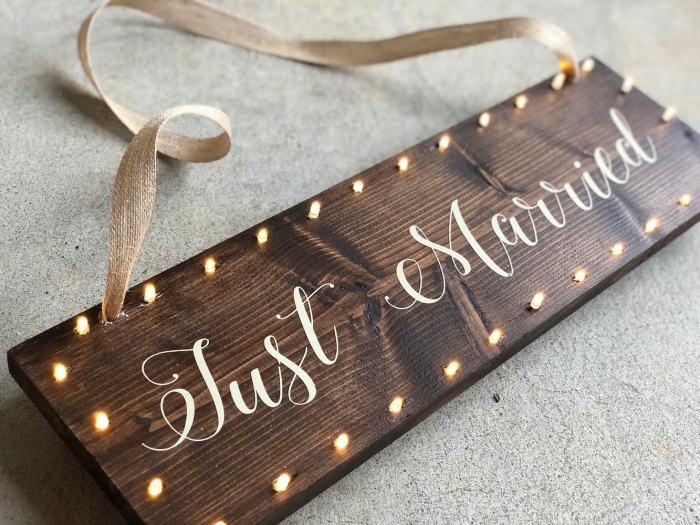 just married wedding car sign etsy 