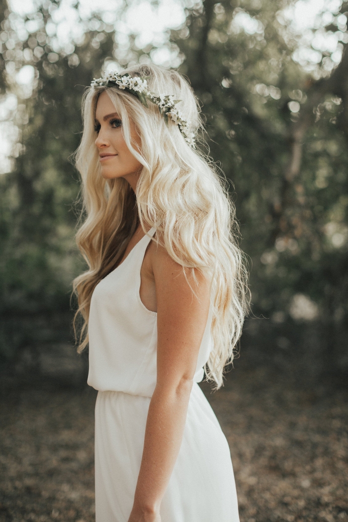 bridal flower crown boho etsy 