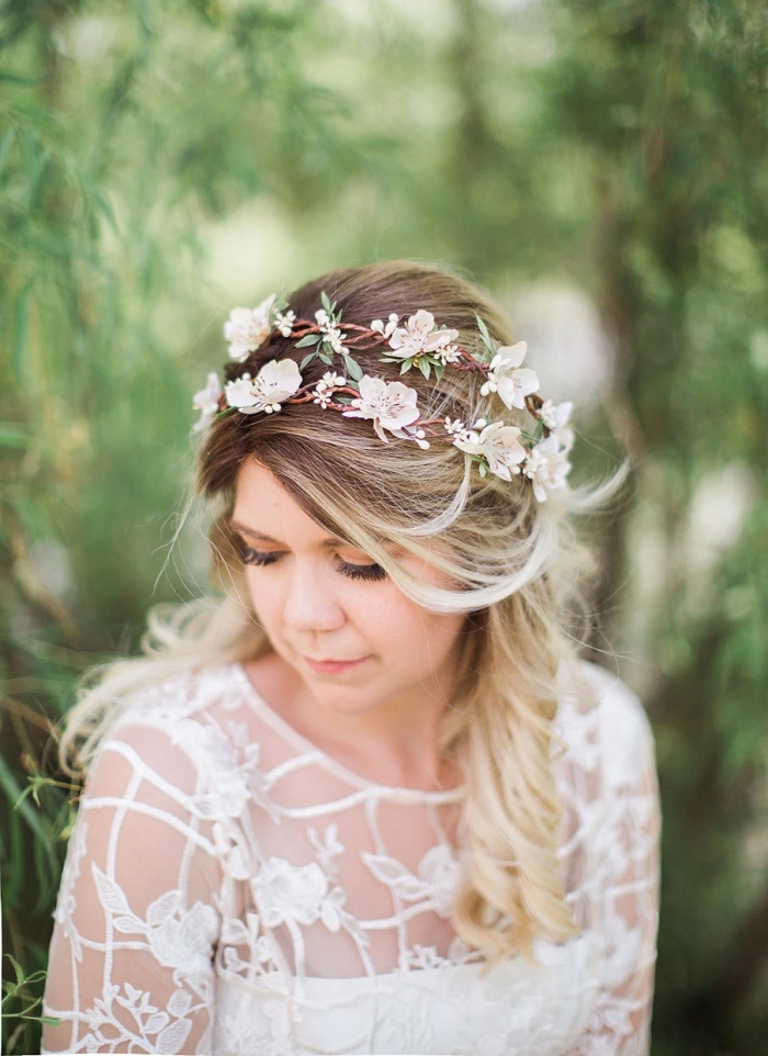 fake flower crown wedding etsy 