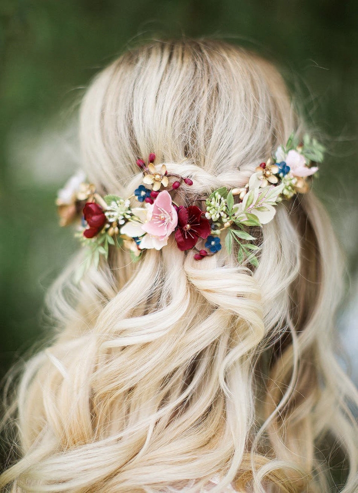 flower crown wedding etsy 